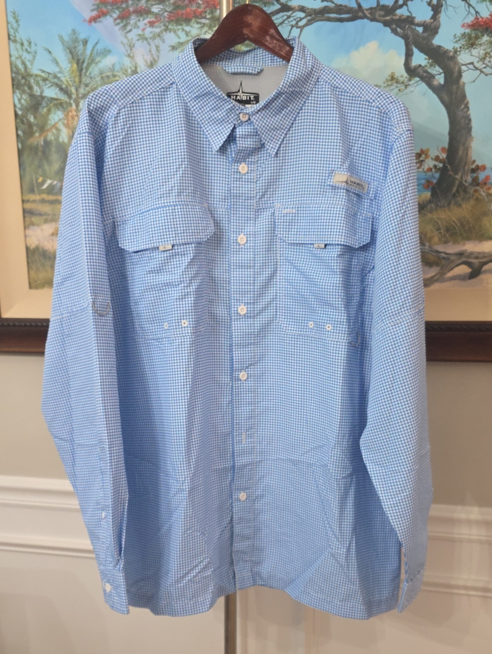 Habitat Light Blue & White Gingham Button-Up Shirt